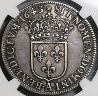 1643-A NGC XF 40 France 1/2 Ecu Louis XII Paris Rose Silver Coin (22070301C)