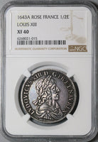 1643-A NGC XF 40 France 1/2 Ecu Louis XII Paris Rose Silver Coin (22070301C)