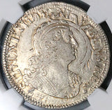 1702-A NGC XF 40 France Louis XIV 1/2 Ecu Overstruck 1694-A Paris Silver Coin POP 2/0 (23012901C)