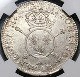 1702-A NGC XF 40 France Louis XIV 1/2 Ecu Overstruck 1694-A Paris Silver Coin POP 2/0 (23012901C)