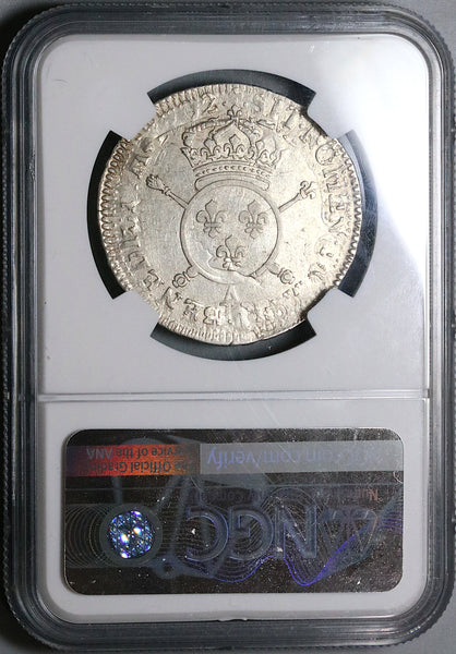人気ブランド新作豊富 France 40 XF NGC 1702-A Louis 1694-A Overstruck Ecu 1/2 XIV コレクション