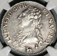1791/0-A NGC XF 40 Louis XVI France 1/2 Ecu Unpublished Variety Royal Silver Coin (19111803C)