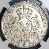 1792-A NGC AU 55 Louis XVI France 1/2 Ecu Royal Silver Possible Overdate Variety Coin (19083102C)