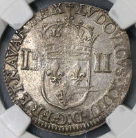 1644-AR NGC VF 30 Louis XIIII France 1/4 Ecu Rare Arras Mint Rat Coin POP 1/0 (21092302C)