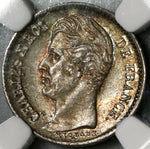 1828-A NGC MS 63 France 1/4 Franc Charles X Paris Silver Coin (19111801C)