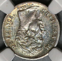 1830-A NGC MS 62 France 1/4 Franc Die Clash Mint Error Charles X Paris Mint Silver Coin (20012001C)