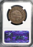 1796-W NGC AU 58 France An 5 Decime 10 Centimes Coin Rare 39K minted (19042904C)