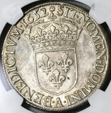1652-A NGC-AU55 France Louis XIV Ecu Silver Crown Coin (20082201C)