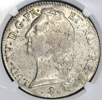 1770 NGC XF 40 France Louis XV Ecu Bern Cow Crown Coin POP 1/0 (19031802C)