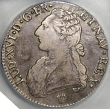 1784-I ICG VF 20 France Louis XVI Ecu Crown Silver Limoges Coin (21061202C)
