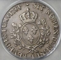 1784-I ICG VF 20 France Louis XVI Ecu Crown Silver Limoges Coin (21061202C)
