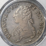 1785-Pau PCGS XF 40 France Louis XVI Ecu Crown Bearn Silver Coin (18110201C)
