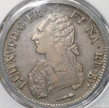 1785-Pau PCGS XF 40 France Louis XVI Ecu Crown Bearn Silver Coin (18110201C)
