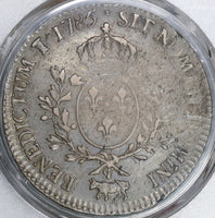 1785-Pau PCGS XF 40 France Louis XVI Ecu Crown Bearn Silver Coin (18110201C)