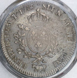 1785-Pau PCGS XF 40 France Louis XVI Ecu Crown Bearn Silver Coin (18110201C)