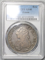 1785-Pau PCGS XF 40 France Louis XVI Ecu Crown Bearn Silver Coin (18110201C)