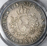 1785/4-K PCGS VF 25 France Louis XVI Ecu Rare Overdate Bordeaux Mint Silver Coin POP 1/0 (22110102C)