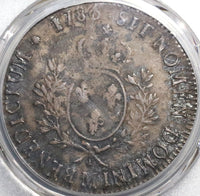 1786-M PCGS XF 40 France Louis XVI Ecu Crown Toulouse Pedigree Silver Coin (20112001C)