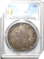 1786-M PCGS XF 40 France Louis XVI Ecu Crown Toulouse Pedigree Silver Coin (20112001C)