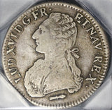 1789-Q ICG VF 20 France Louis XVI Ecu Crown Silver Perpignan Coin (20121102C)