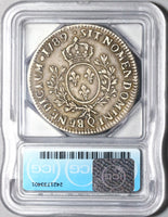 1789-Q ICG VF 20 France Louis XVI Ecu Crown Silver Perpignan Coin (20121102C)