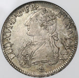 1790-A NGC XF 40 France Louis XVI Ecu Crown Silver Paris Coin (21090105C)