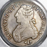 1790-D PCGS VF Det Louis XVI France Ecu Rare Lyon Mint Silver Dollar Coin (20102701C)