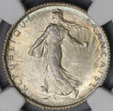 1910 NGC MS 64 France 1 Franc Sower Silver Mint State Coin (19052201C)