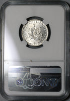 1915 NGC MS 65+ France 1 Franc Sower Silver WWI Mint State Coin (21031802C)