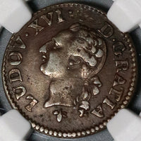 1779-H NGC AU 53 France Liard Louis XVI La Rochelle Royal Coin POP 1/0 (21032202D)