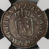 1779-H NGC AU 53 France Liard Louis XVI La Rochelle Royal Coin POP 1/0 (21032202D)