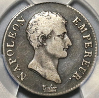 1804-Q PCGS F 15 France Napoleon 2 Francs Perpignan Rare Silver Coin 52K (20021101C)