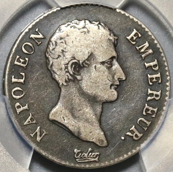 1804-Q PCGS F 15 France Napoleon 2 Francs Perpignan Rare Silver Coin 52K (20021101C)