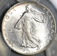 1916 PCGS MS 65 France 2 Francs Sower Silver Mint State GEM Coin (20121602C)