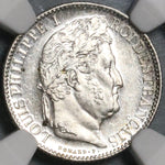 1846-A NGC MS 64 France Silver 50 Centimes L Philippe Coin POP 3/3 (17090601D)