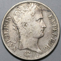 1810-A France 5 Francs Napoleon I VF Paris Mint Silver Coin (22070403R)