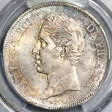 1827-D PCGS MS 63 France Charles X 5 Francs Mint State Silver Coin POP 1/0 (19041001C)