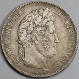 1832-A France 5 Francs Louis Philippe I Silver Paris Mint Crown Coin (19081007R)