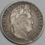 1832-M France 5 Francs Louis Philippe I Silver Toulouse Scarce Coin (21060703R)