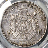 1868-BB PCGS XF 40 France 5 Francs Napoleon III Strasbourg Silver Coin (22060302C)