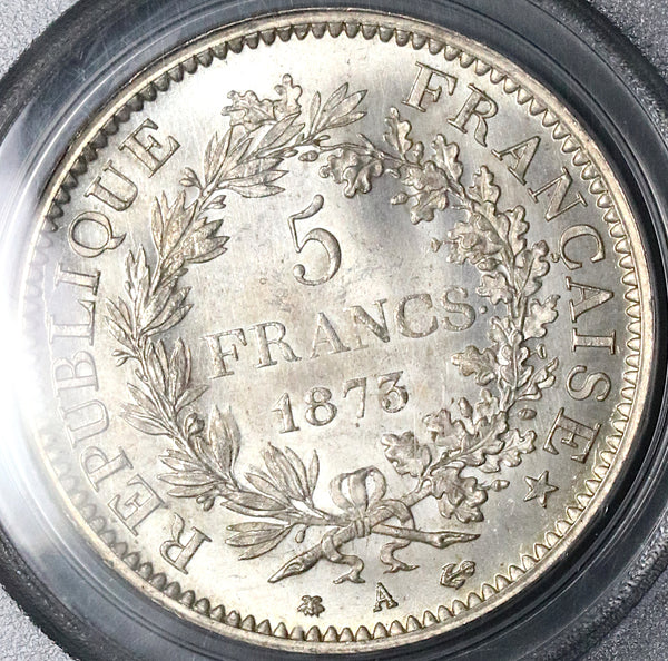 1873-A PCGS MS 65 France Silver 5 Francs Hercules Group