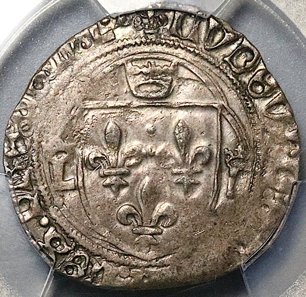 1498 PCGS XF 45 France Louis XII Douzain Tarascon Mint Silver Coin (22123001C)