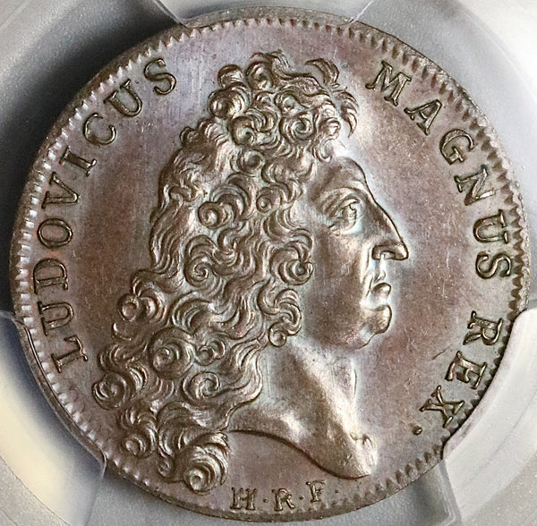 1705 PCGS MS 63 France Louis XIV Jeton Fruits Flowers Mint State Coin (22081601C)