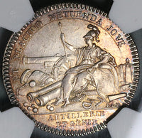 1780s NGC AU 58 France Louis XVI Jeton Artillery Engineering Siege (22011503C)