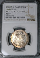 1780s NGC AU 58 France Louis XVI Jeton Artillery Engineering Siege (22011503C)