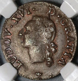 1789-M NGC XF 45 France Liard Louis XVI Toulouse Mint Coin (20061803C)