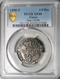 1599-T PCGS XF 40 France 1/4 Ecu Henry IIII Nantes Mint Coin POP 1/0 (22090404D)
