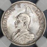 1891 NGC MS 66 German East Africa 1/4 Rupie Silver Lion Coin 77K (18122301C)