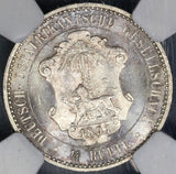 1891 NGC MS 66 German East Africa 1/4 Rupie Silver Lion Coin 77K (18122301C)