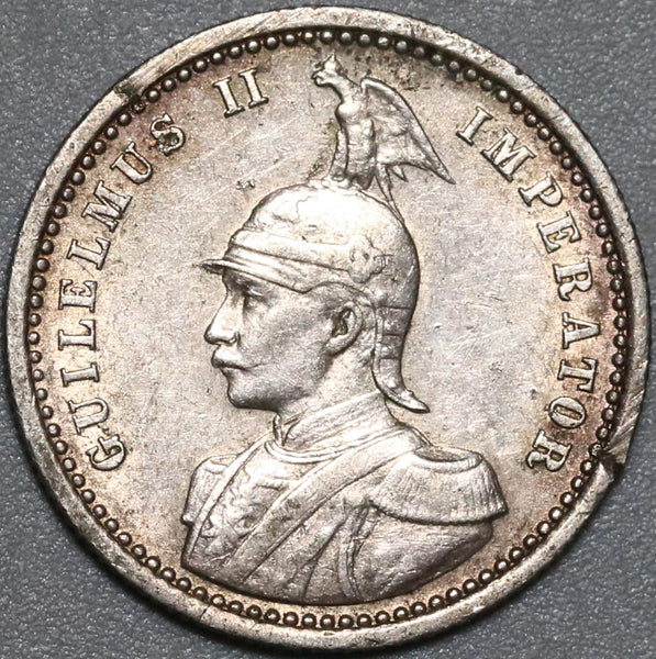 1906-A German East Africa 1/4 Rupie VF Silver Wilhelm II Scarce Colonial Coin (21032201R)